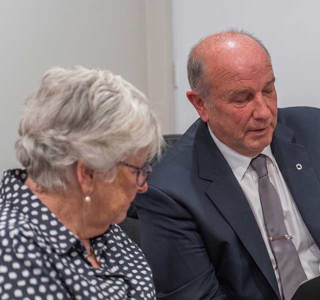 Narooma District funeral director helping a woman