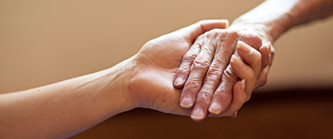 two hands touching