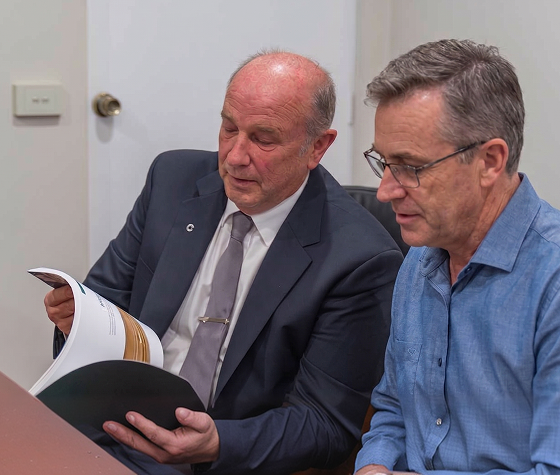 Narooma District funeral director helping a man