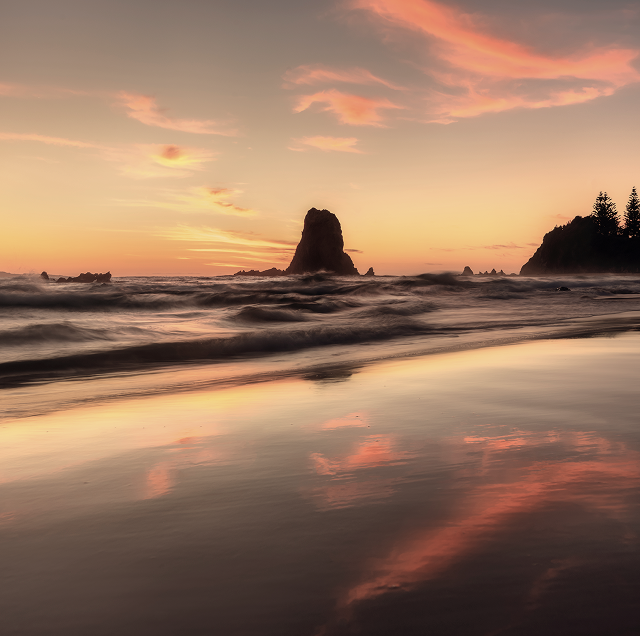 reflections on the beach
