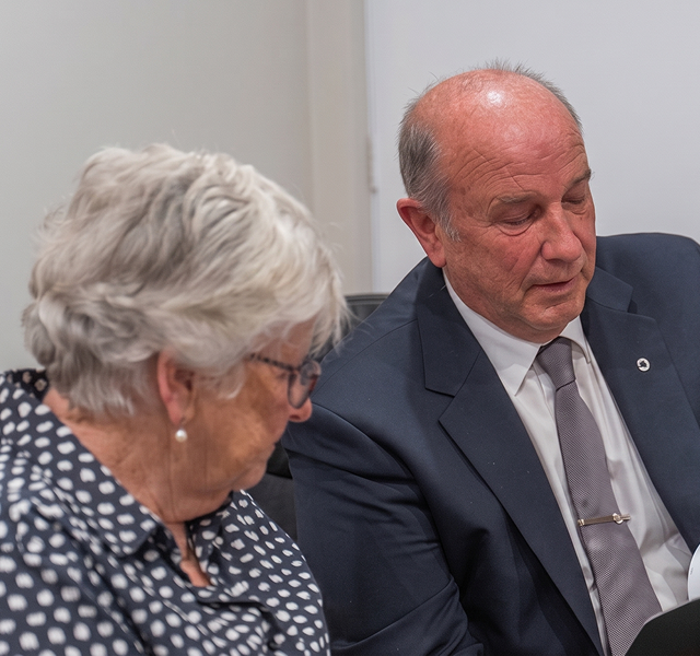Narooma District funeral director helping a woman